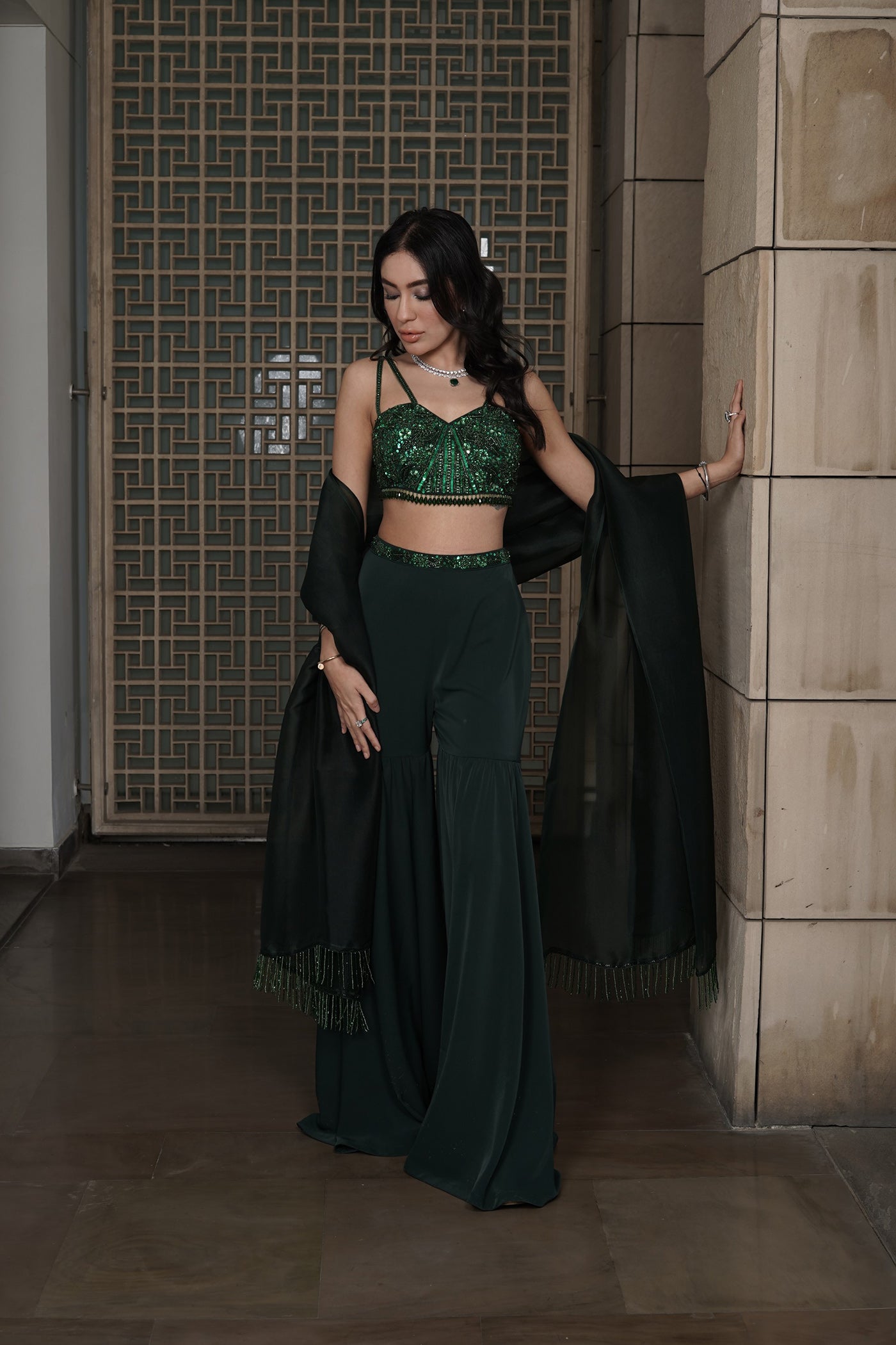 Emerald Enchantment Gharara