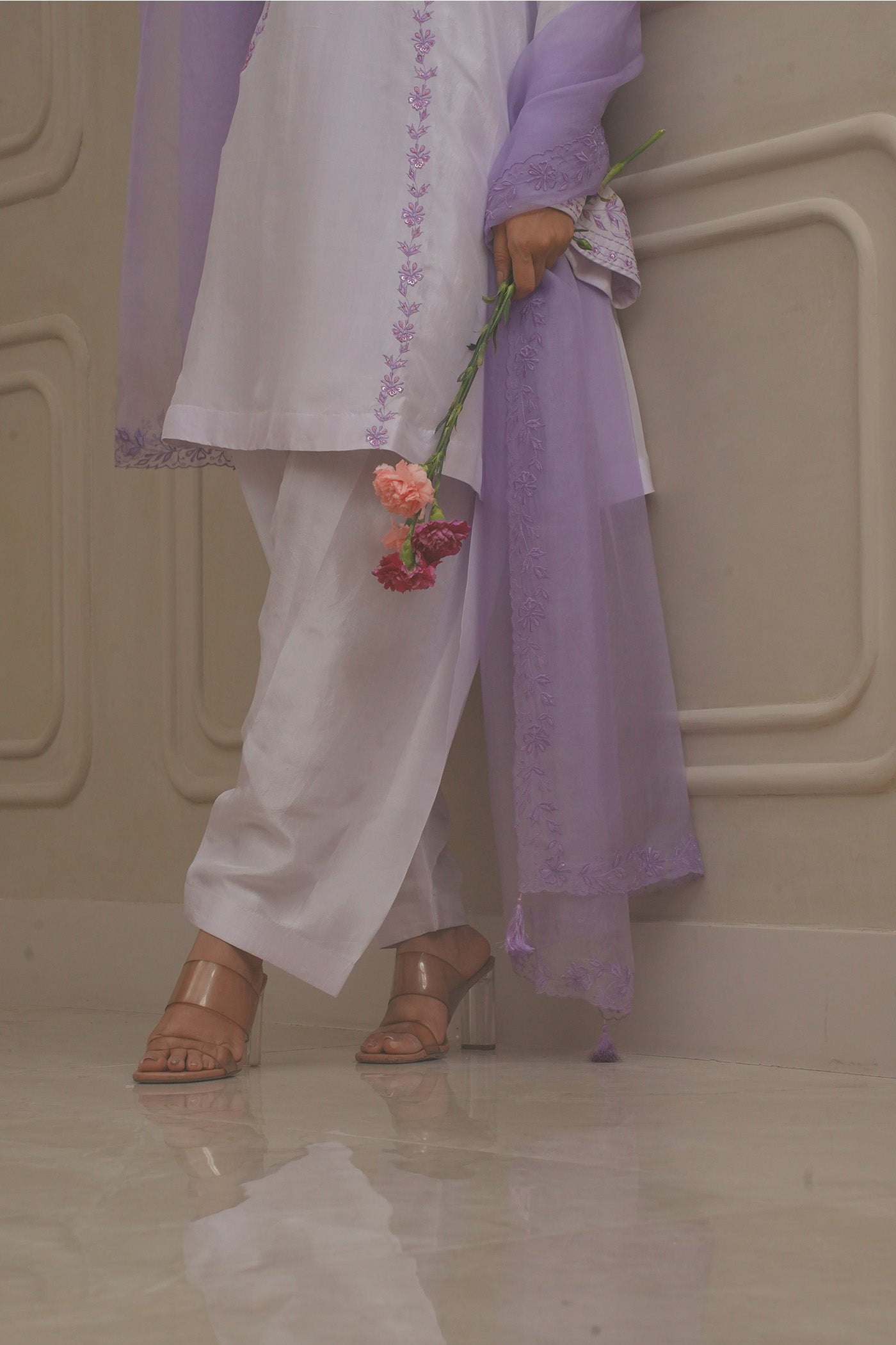 Mystic Lilac kurta and salwar with dupatta