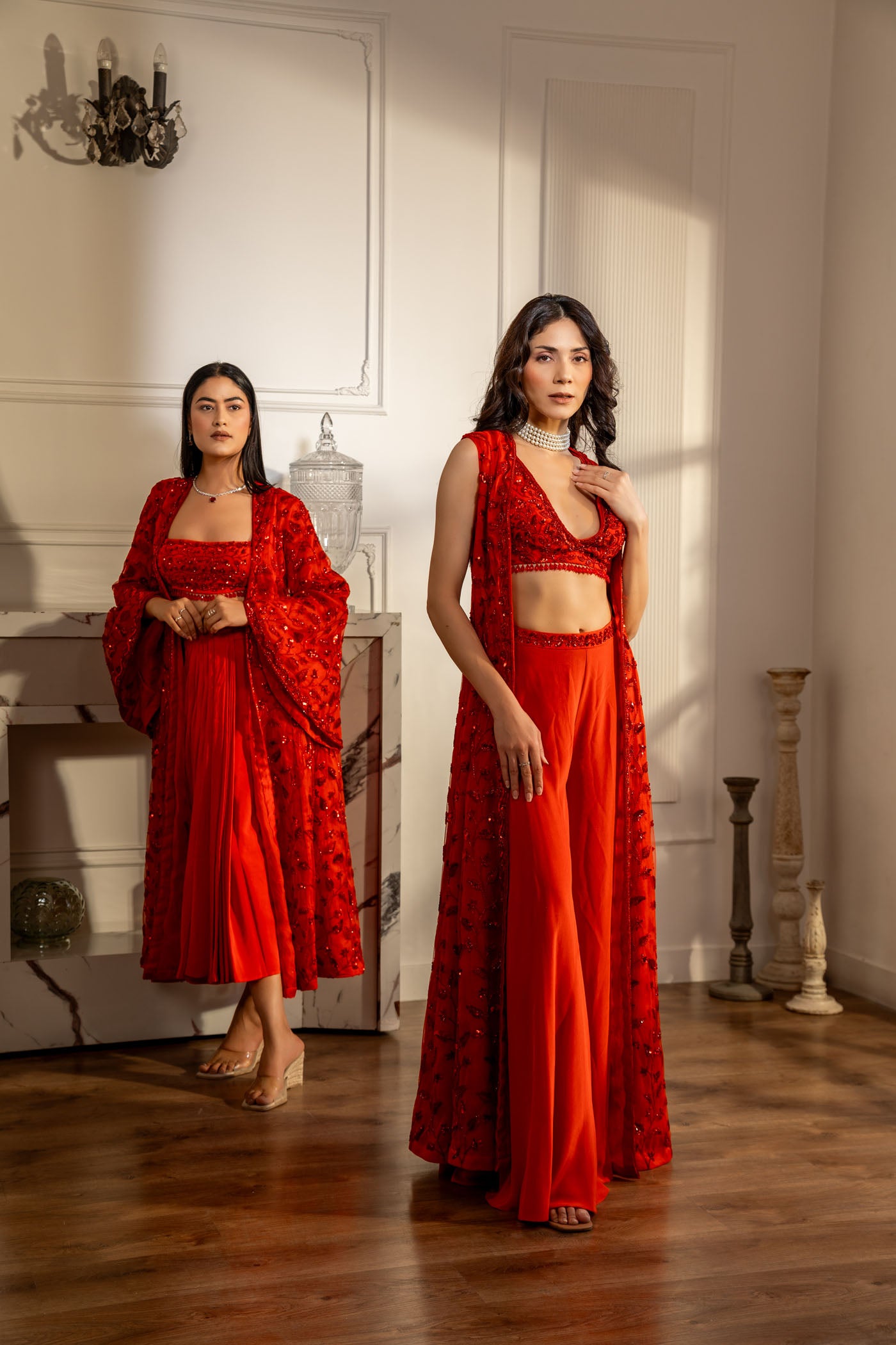 Regal Scarlet sharara set
