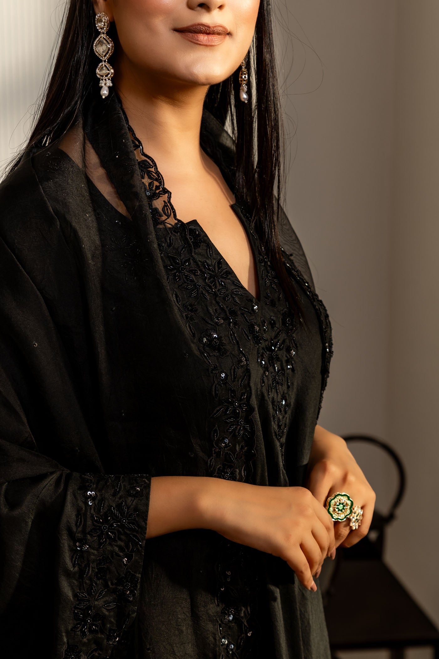 Shadow Silk Kurta Salwar Set
