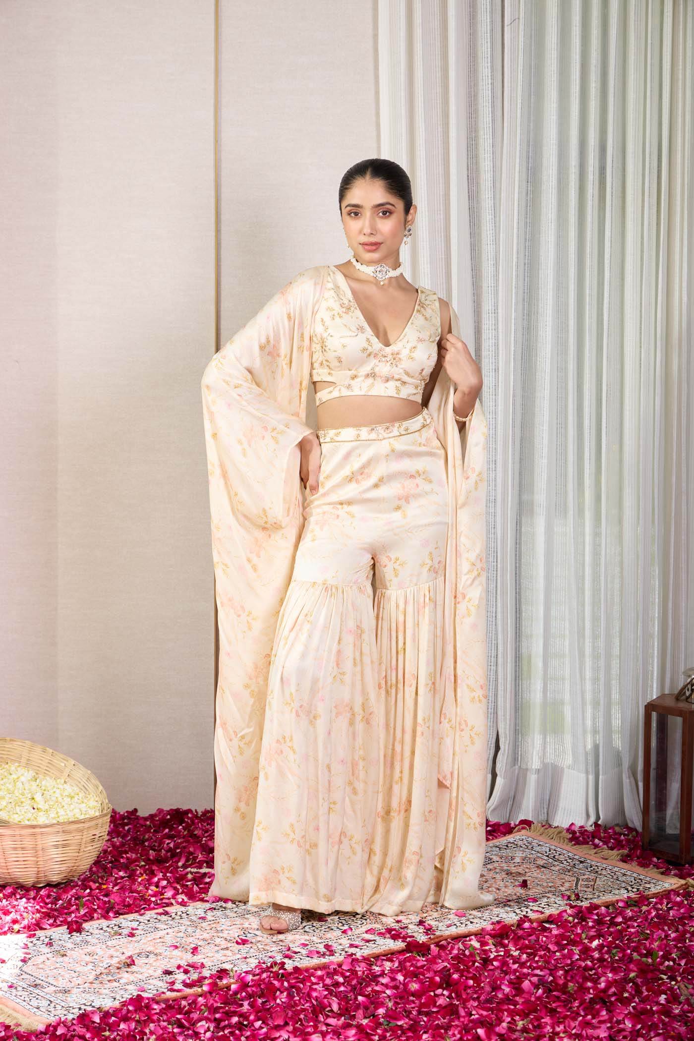 Amber Bloom Gharara Set