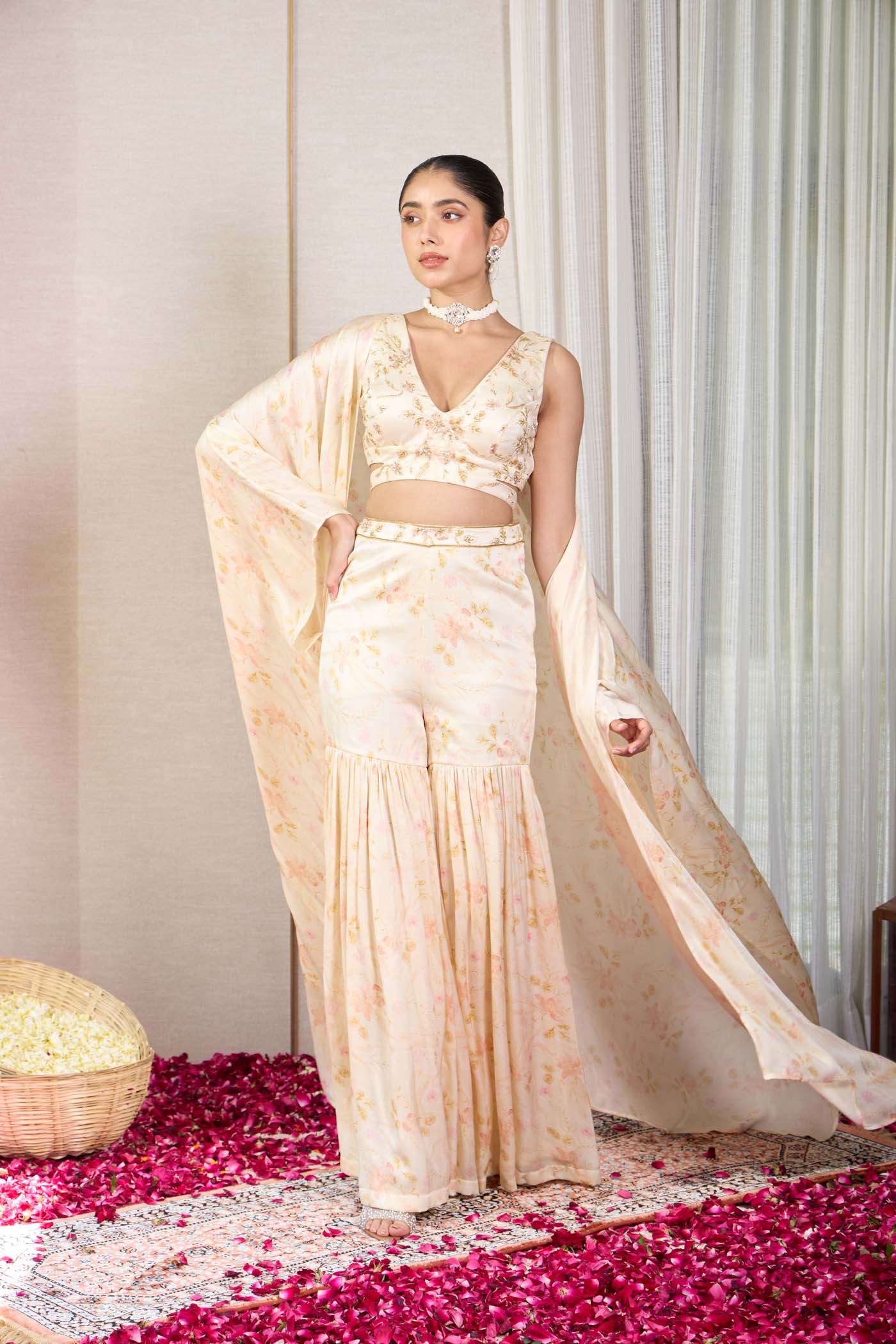 Amber Bloom Gharara Set
