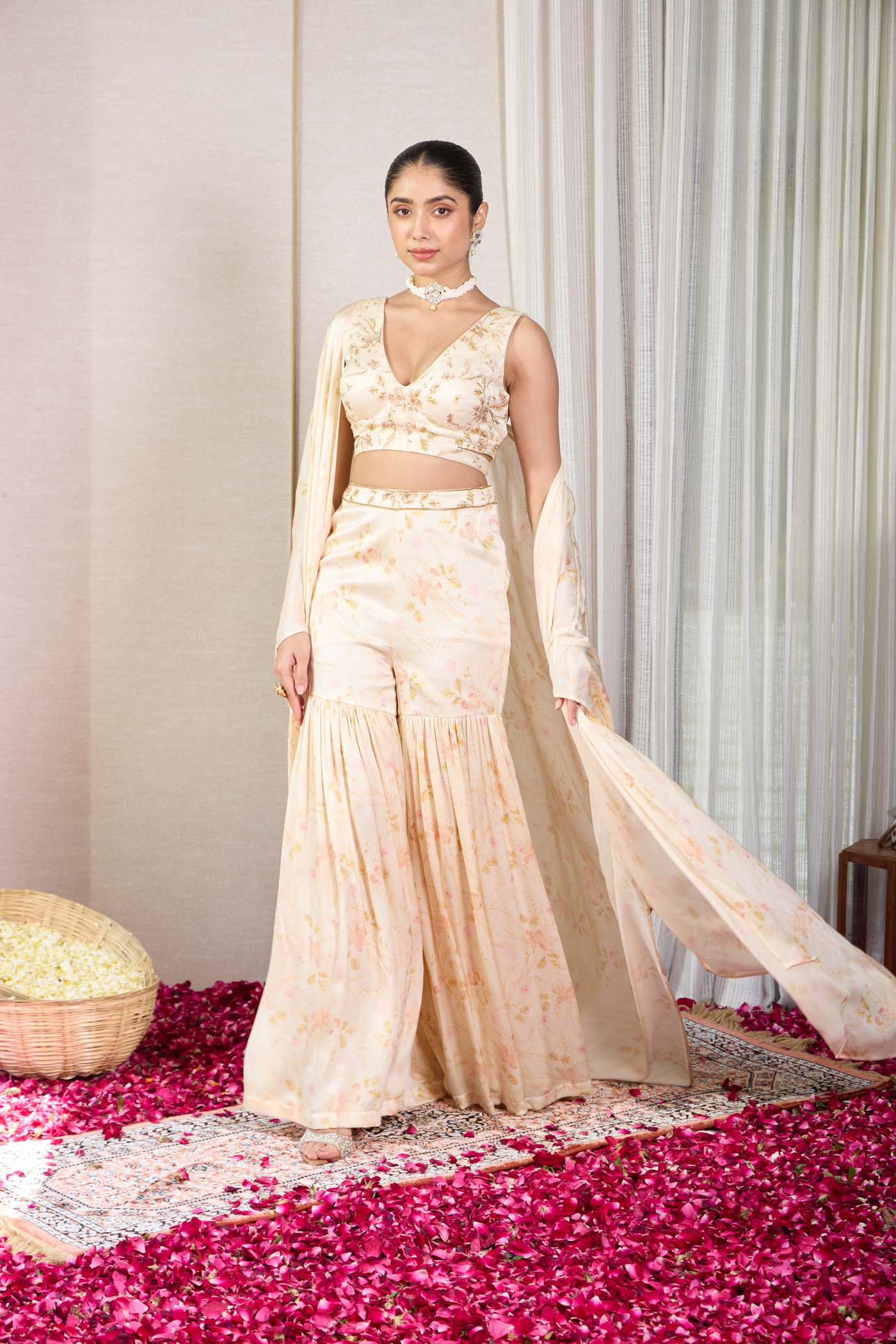 Amber Bloom Gharara Set