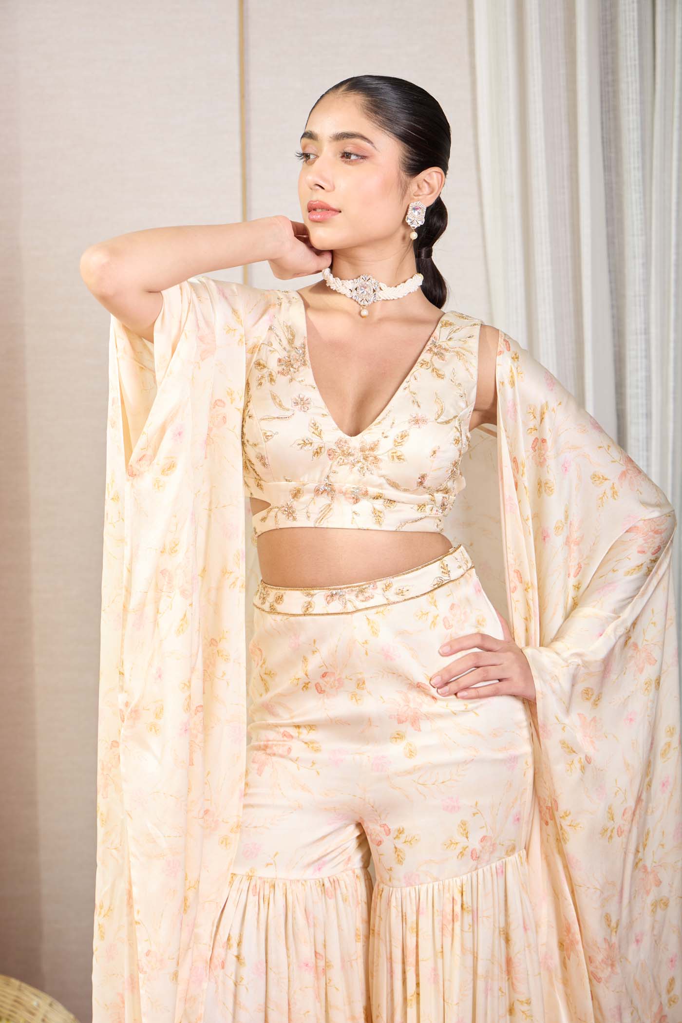 Amber Bloom Gharara Set