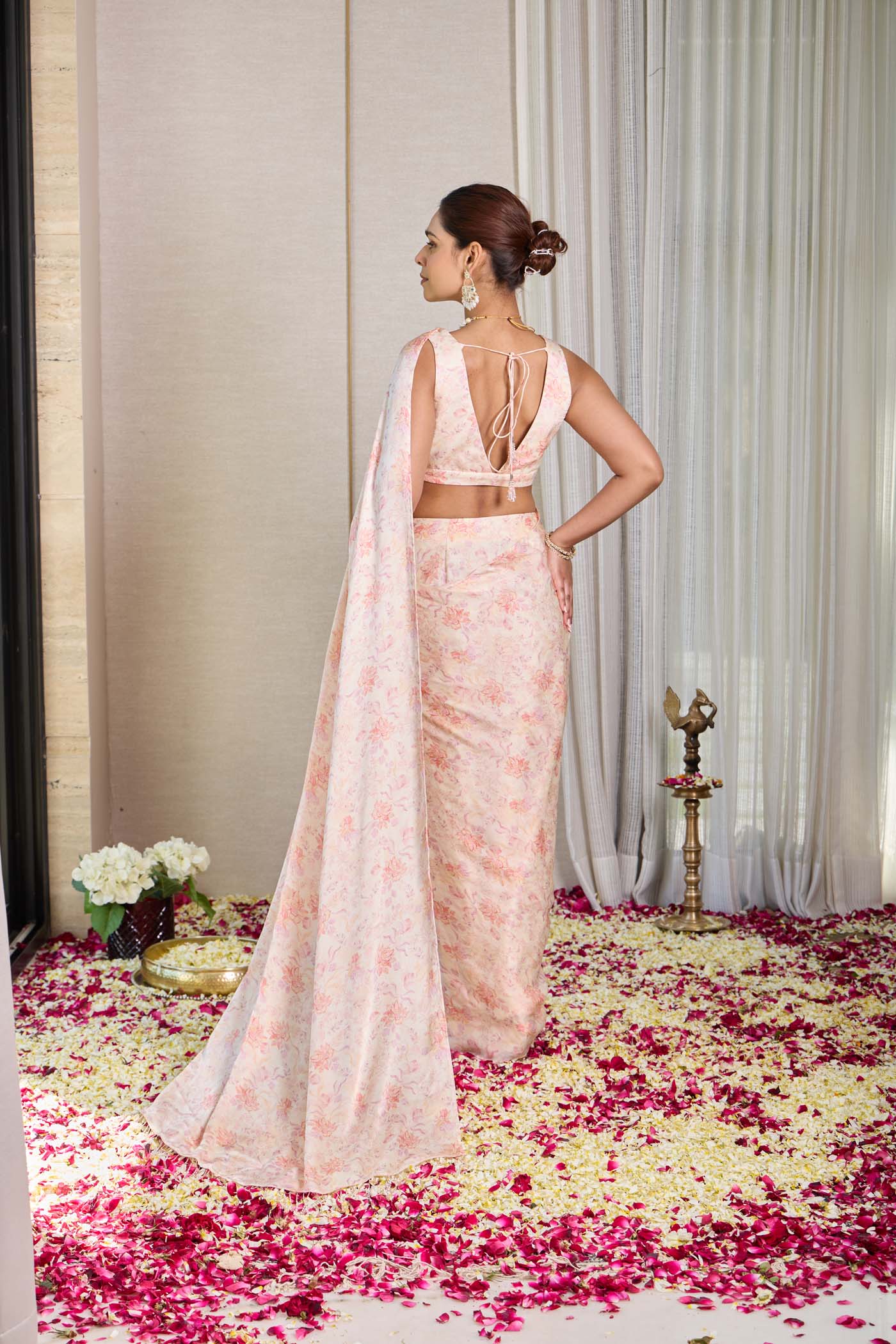 Blush Meadow Saree Set