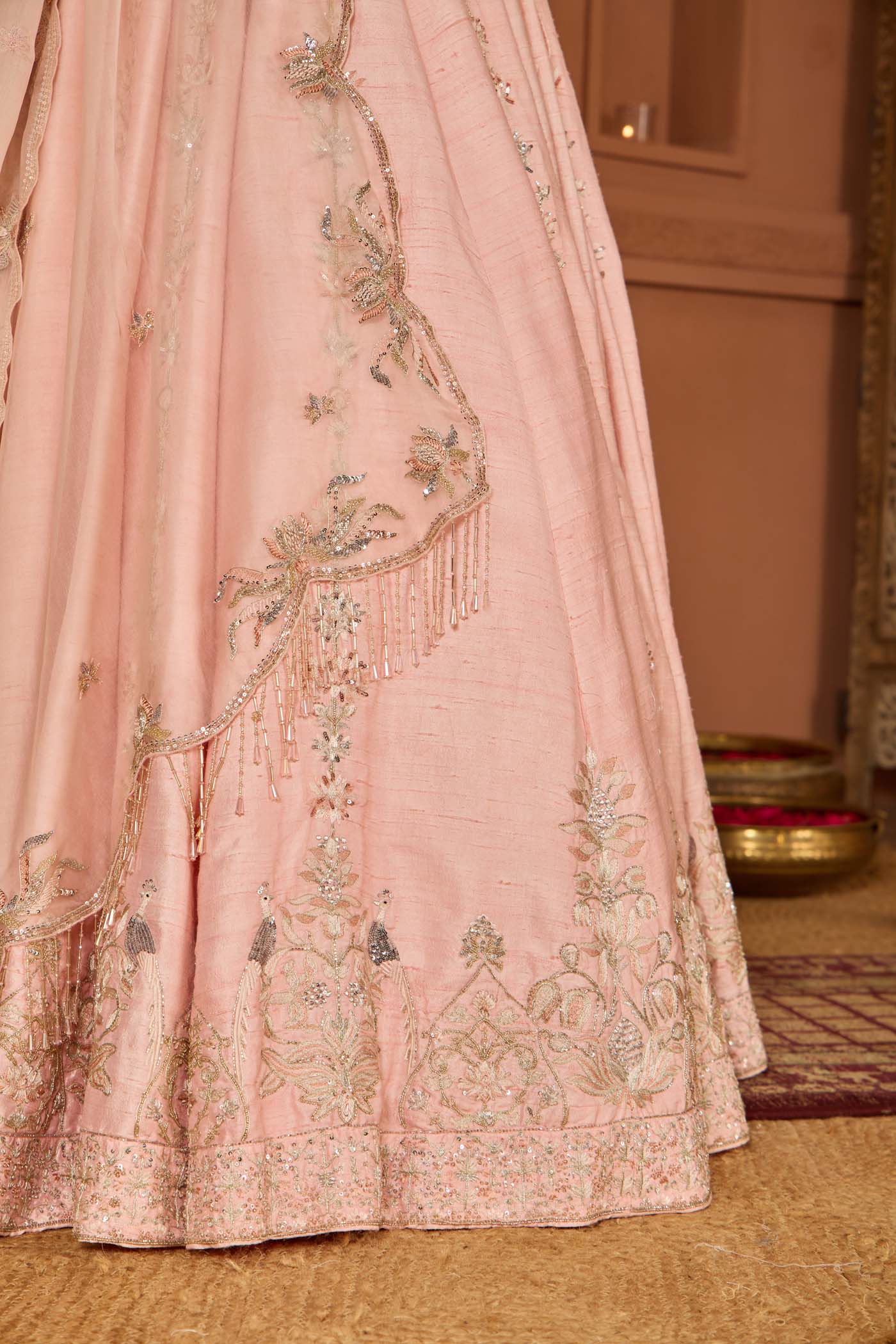 Peach Bloom Lehenga Set