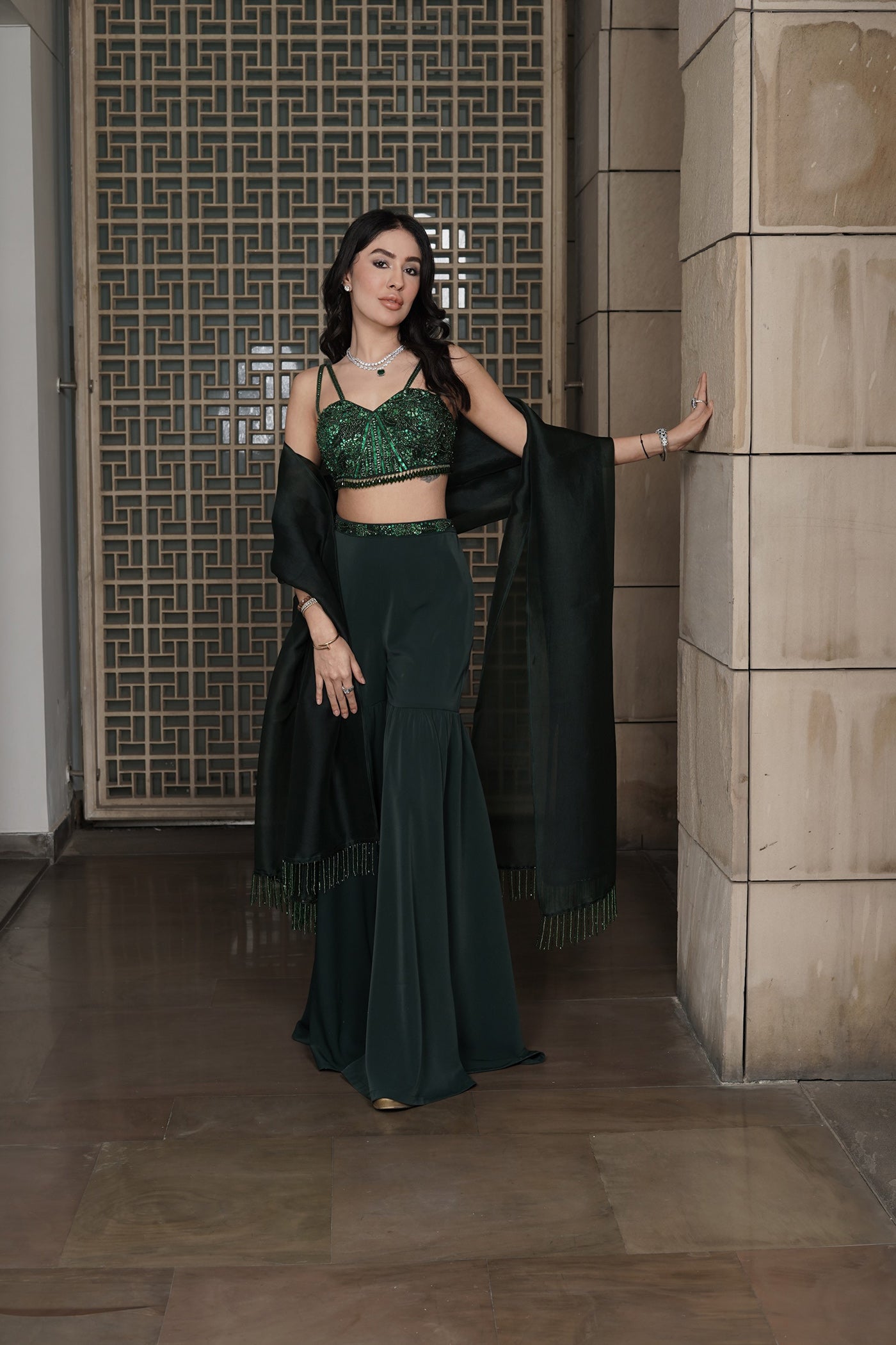 Emerald Enchantment Gharara