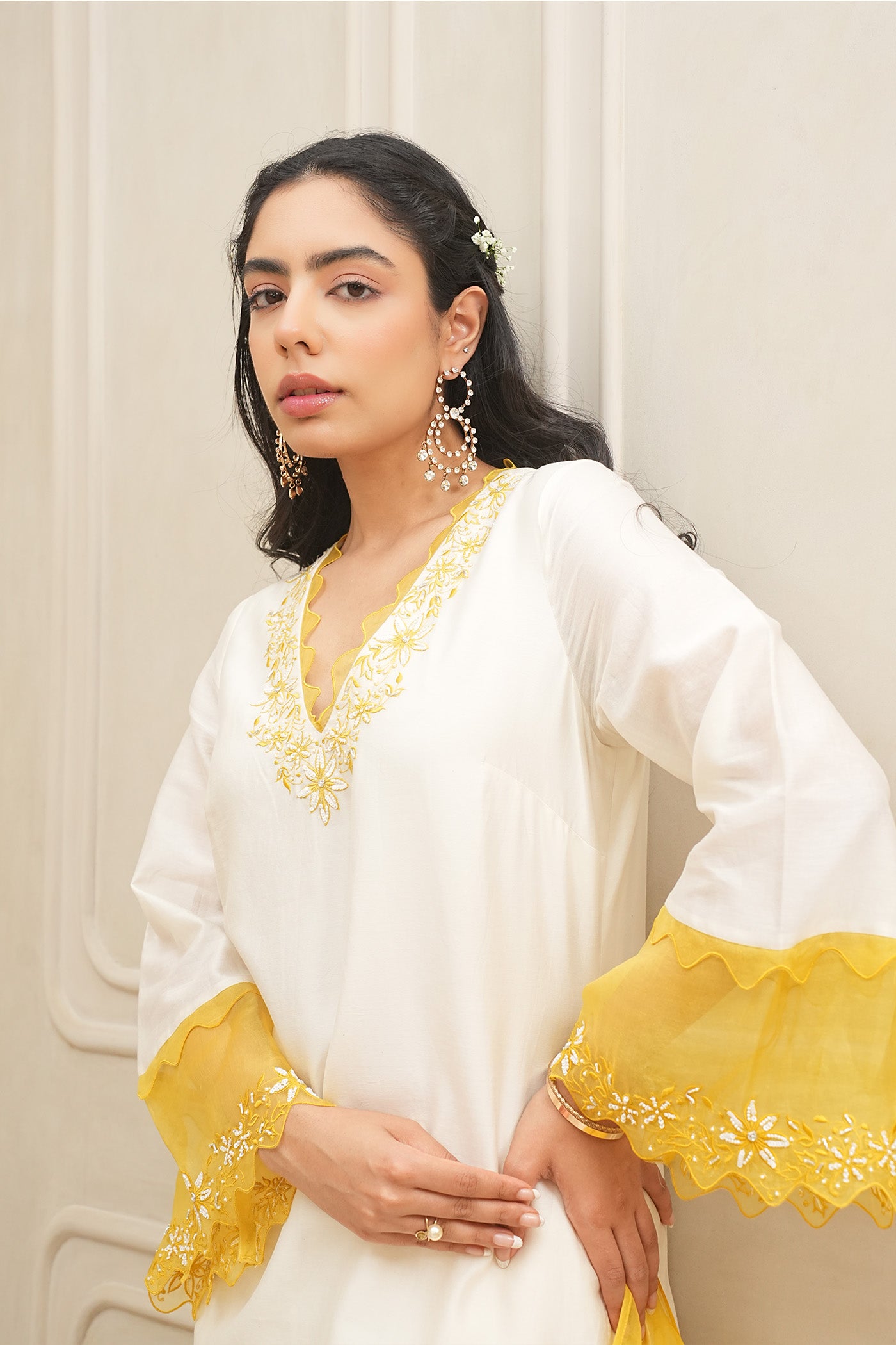 Golden Glow Kurta and palazzo set with dupatta