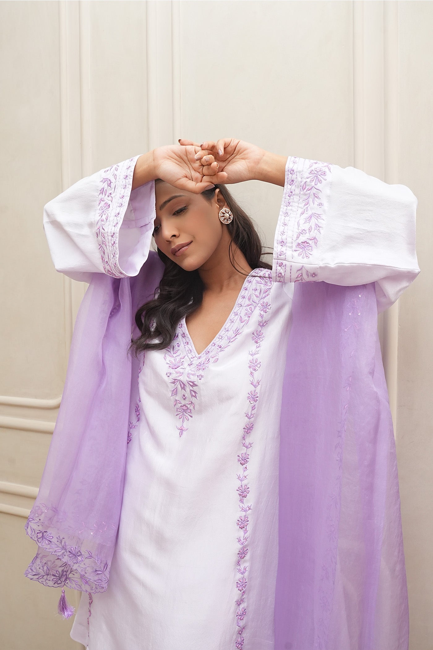 Mystic Lilac kurta and salwar with dupatta