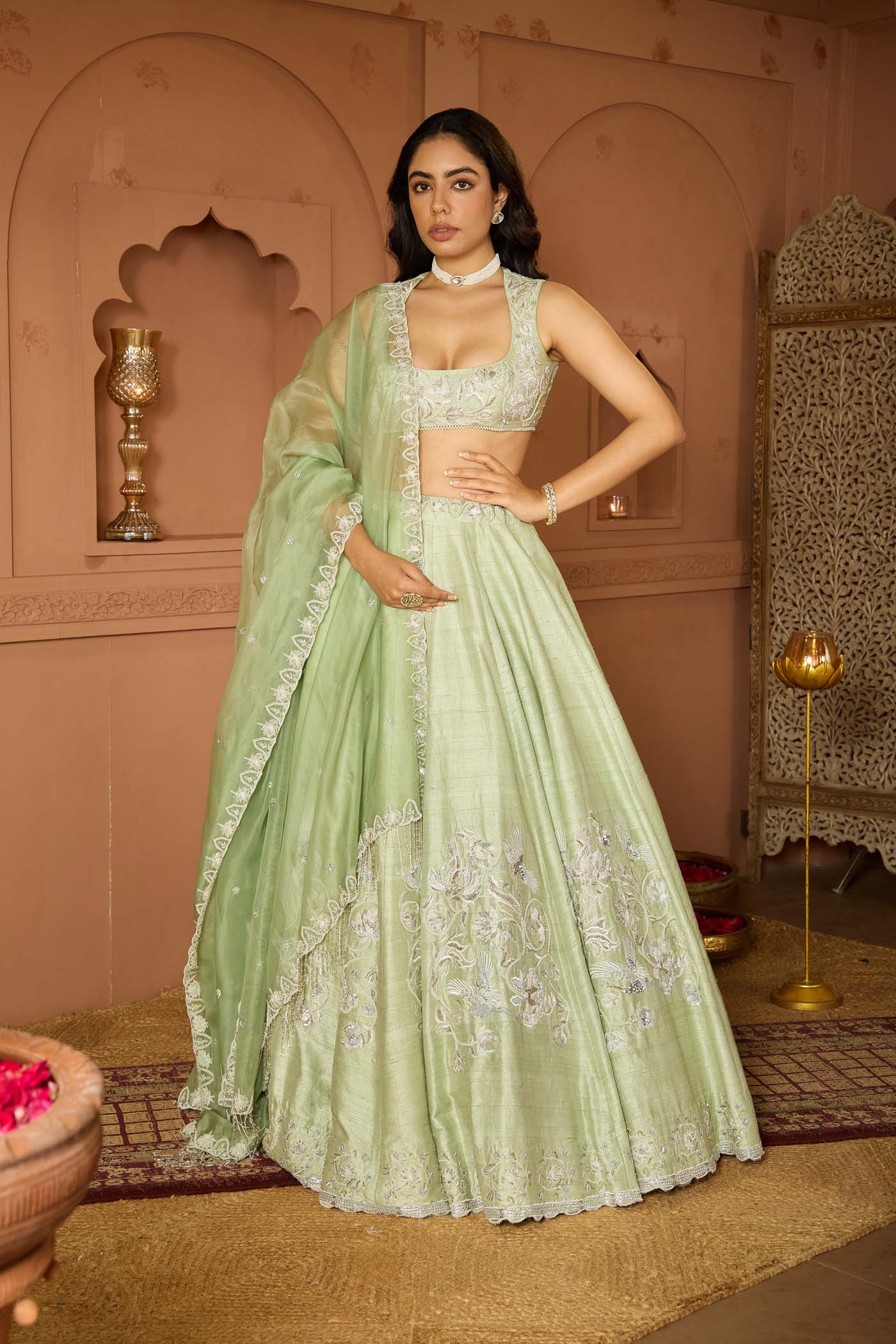 Sage Elegance Lehenga Set